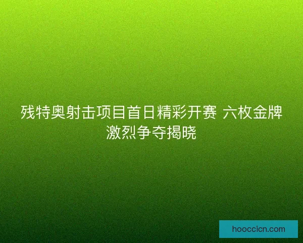 残特奥射击项目首日精彩开赛 六枚金牌激烈争夺揭晓